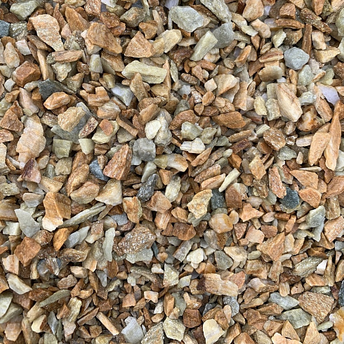 Kamenclub.ru: Щебень крошка желтый (ЗЛАТОЛИТ) фр. 5-10 мм.  купить в Самаре мрамор золотистый, бежевый, желтый каменная ландшафтная декоративная крошка здатолита 8500 руб/т   фото КАМЕНЬ КЛУБ