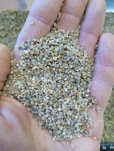 Кварцевый песок сухой фракцинированный фр. 1,2-2,5 мм.  купить в Самаре фото Камень Клуб