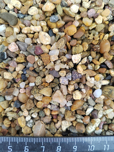 Галька речная окат (рыжая) фр.3-5 мм купить в Самаре 