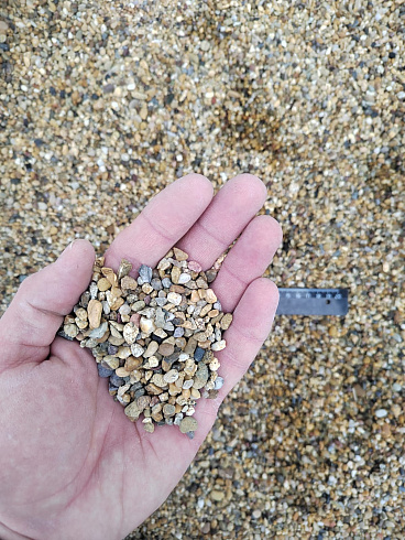 Галька речная окат (рыжая) фр.3-5 мм купить в Самаре 