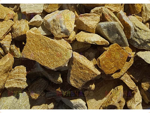 Kamenclub.ru: Щебень крошка желтый (ЗЛАТОЛИТ) фр. 20-40 мм.  купить в Самаре златолит бежевый, золотистый, желтый декоративная каменная крошка 10800 руб/т   фото КАМЕНЬ КЛУБ