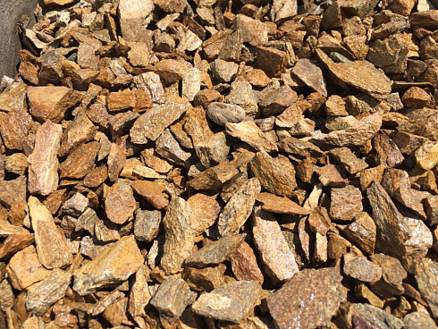 Kamenclub.ru: Щебень крошка желтый (ЗЛАТОЛИТ) фр. 40-70 мм.  купить в Самаре златолит мрамор бежевый, золотистый, желтый декоративный щебень  12000 руб/т   фото КАМЕНЬ КЛУБ