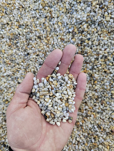 фото Галька крымская жемчужная фр. 3-5 мм. купить в Самаре  в интернет-портале КАМЕНЬ КЛУБ