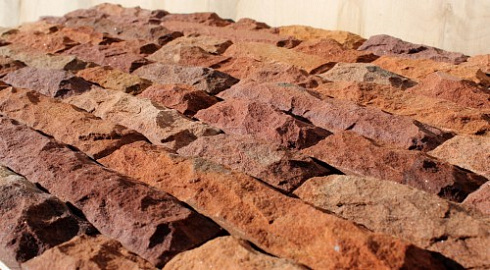 Kamenclub.ru: Песчаник (красный дракон) art PSK-5-03  купить в Самаре    3350 руб/кв.м   фото КАМЕНЬ КЛУБ