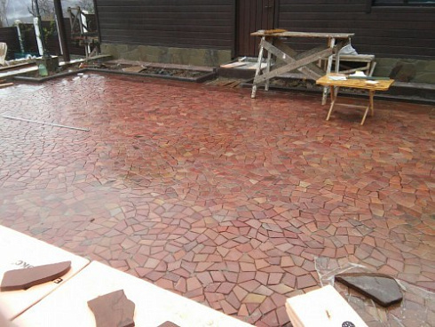 Kamenclub.ru: Песчаник брусчатка (Готика) art PSK-L-01  купить в Самаре    2600 руб/кв.м    фото КАМЕНЬ КЛУБ