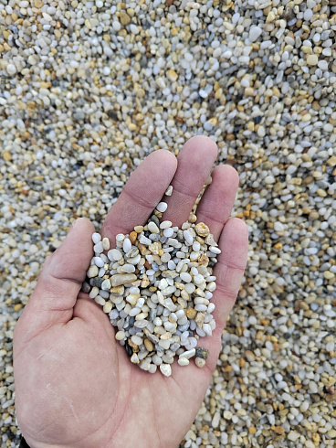 фото Галька крымская жемчужная фр. 3-5 мм. купить в Самаре  в интернет-портале КАМЕНЬ КЛУБ